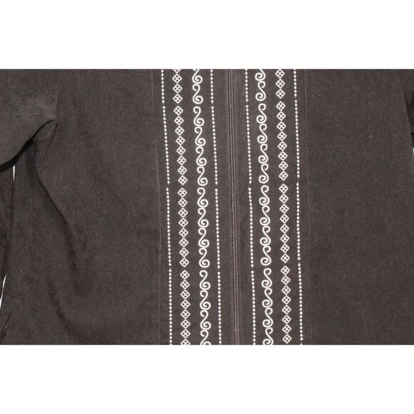 Bon Worth Beaded Embroidery Soft Full Zip Coat Jacket Black Size S Pet - Picture 4 of 10